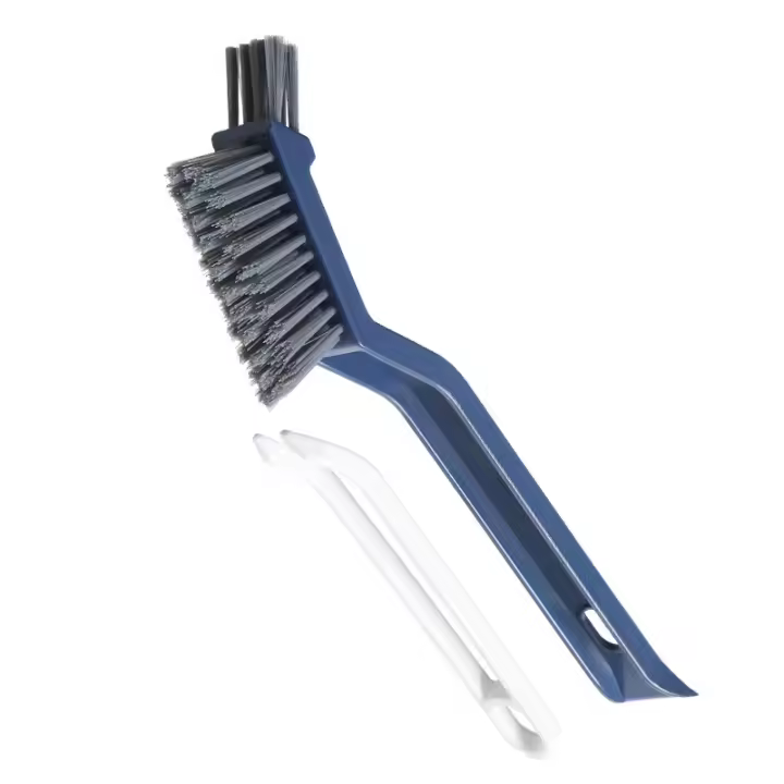 Cepillo De Limpieza Multifuncional 2-en-1 Para Paredes Y Pisos De Azulejos Limpiador De Ranuras De Baño Herramienta De Limpieza Doméstica Conveniente Para Esquinas - 1