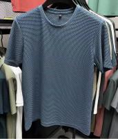 Camiseta De Hombre Para Verano Transpirable Con Mangas Cortas Estilo Casual Cuello Redondo Top De Seda Helada Para Sensación De Frío - details 3