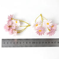 5/10/20Pcs Flores Artificiales De Margarita Decoración Para Hogar Y Bodas Accesorios Para Guirnaldas DIY De Tela Silken - details 4