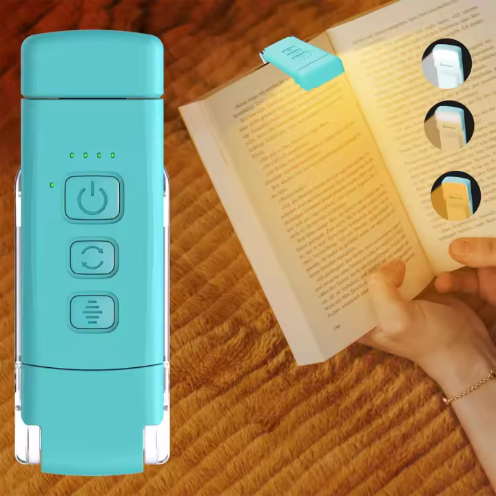 Luz De Lectura Recargable Para Leeros En Cama Con 3 Modos De Color Y 5 Niveles De Brillo Ideal Para Lectores Nocturnos Infantiles - 1