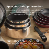 BERGNER | Set 3 Cazos Acero Inoxidable Negro Click&Cook - 16cm + 18cm + 20cm, Mango Desmontable - details 2