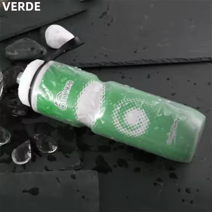 Botella De Agua Para Ciclismo 750ML Térmica De Doble Capa Equipamiento De Montaña Y Gimnasio Para Viajes Con Manija Resistente Al Desgaste Y Ligera - 1
