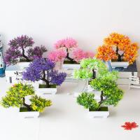 Arbusto Artificial De Bonsái Pequeño Con Flores Ornamento De Maceta Planta Falsa Para Decoración De Habitaciones Hoteles Y Salones Jardín - details 0