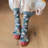 Calcetines De Algodón Para Mujer Estilo Harajuku Con Diseño De Pintura Artística Divertida Kawaii Paisaje Girasol Y Dinosaurio Regalo De Navidad - details 9