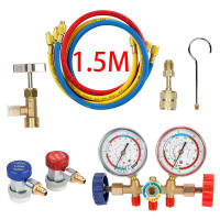 Juego De Manómetro De Refrigerante R134A Con Tubo Y Gancho Herramientas Para A/C Compatible Con R12 R22 R-404A R-134a - details 17
