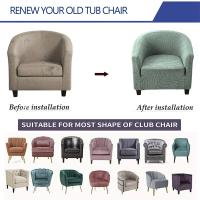Cubierta De Silla Club Elástica En Jaquearl Sólido Protección De Muebles Para Sala De Estar Cubierta De Sofá De Barra Adecuada Para Silla De Un Brazo - details 22