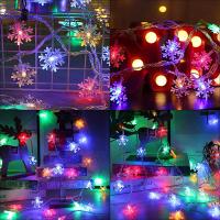 Guirnalda LED De 1M-30M Con Copos De Nieve Para Decoración De Navidad Árbol De Navidad Luces De Fairy Para Fiestas En Casa Accesorios De Noel Navidad 2025 - details 10