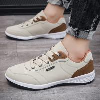 Zapatos De Hombre Impermeables Para Primavera Y Otoño Tenis De Cuero Deportivos Antideslizantes Suela De Goma Para Caminar Y Deporte - details 16