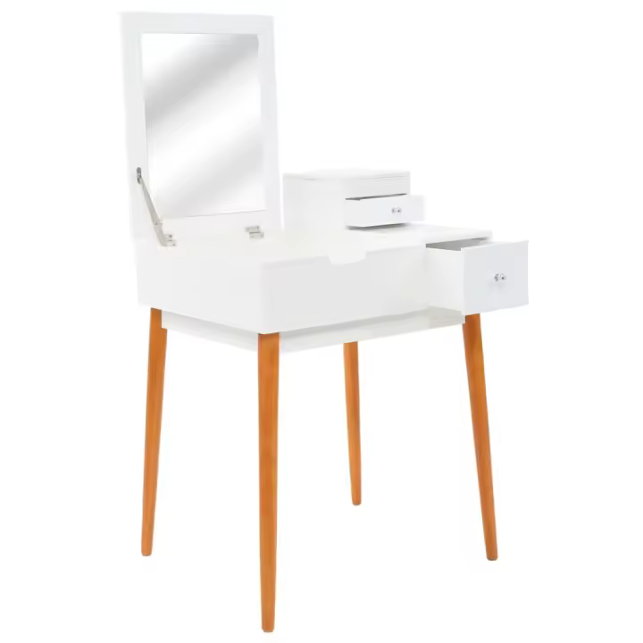 vidaXL Tocador con espejo de MDF 60x50x86 cm - 1