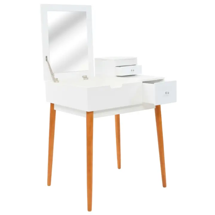 vidaXL Tocador con espejo de MDF 60x50x86 cm - 1