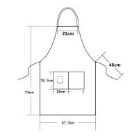 Nueva Moda Del Delantal De Cocina Para Hombres Chef Barbacoas Bares Cafeterías Belleza Y Estudio De Uñas Impermeable Y Anti Manchas - details 0