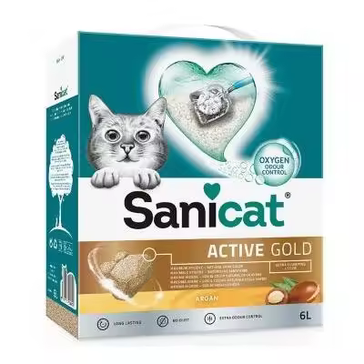 Arena Aglomerante Sanicat Active Gold para Gatos - 1