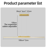 Lámpara Colgante LED Minimalista Moderna Ajustable En Oro Para Comedor Chandelier Lineal Para Hogar Iluminación Dimmable Con Fuente De Aluminio Incluida - details 14