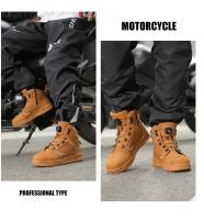 Botas De Motocicleta Para Mujer En Cuero Negro Resistente Al Agua Con Cordones Rápidos Botines De Motocross Para Hombres - details 16