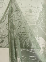 Cortina De Puerta De Encaje Transparente Para Ramadan Con Sol Y Luna Decorativa Para Salón Cocina Marco De Puerta Barreira De Protección - details 10