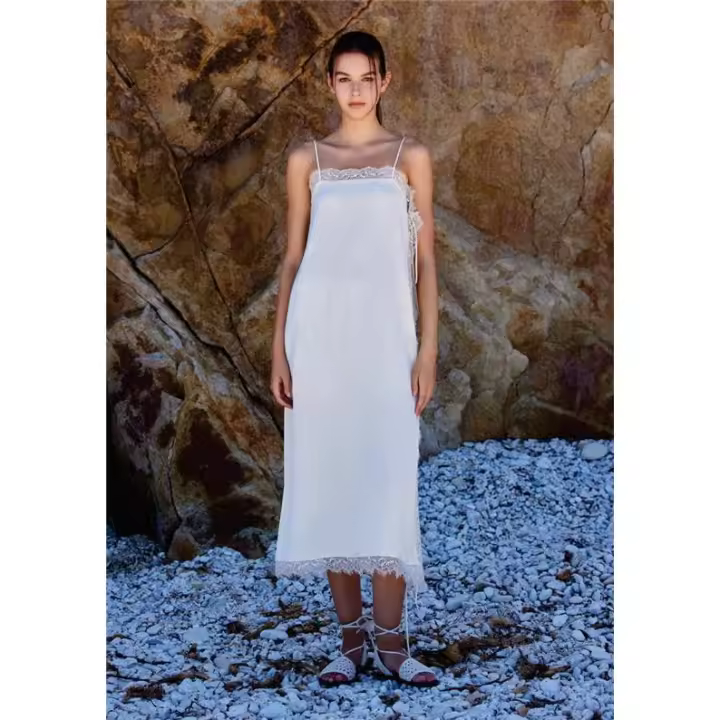 Eleh Vestido Crema Satinado - Eleh - 1