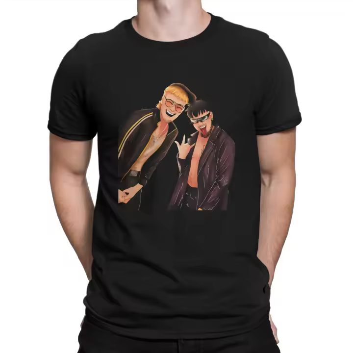 Camiseta De Algodón Vintage Para Hombre Kaarija Y Joost Klein Con Estampado O-Neck Manga Corta Para Uso Casual Y Eventos - 1