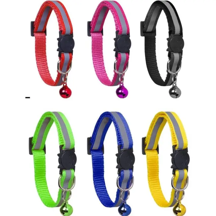 Collar antiestrangulamiento reflectante ajustable para Gatos con la pestaña de dirección antipérdida, Campana colgante y cabeza de seuridad. - 1