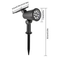 KDULIT Spotlights Solares 2/9LED 150° Ajustable Para Jardín Patio Luz De Escenario Exterior Impermeable Decoración Paisajística Lámpara De Calle - details 6