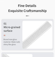 Archos De Uñas De Vidrio Transparente Con Caja Fichas De Pulido Y Polimento Herramienta Brillante Para Manicura 2/5Pcs - details 7
