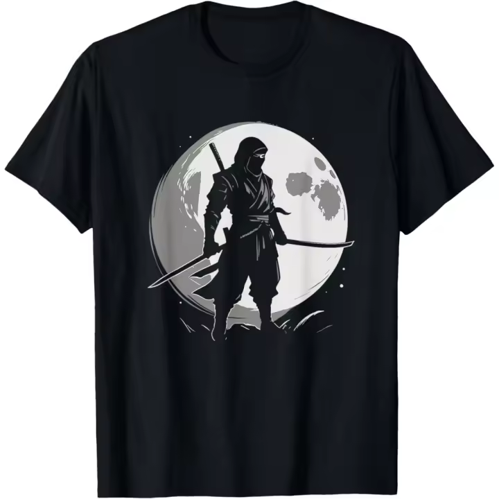 Camiseta de Manga Corta, 100% Algodón, Ropa Unisex para Hombres y Mujeres en 5 Tallas, Camiseta Negra ESTAMPADA, Cuello redondo. - 1