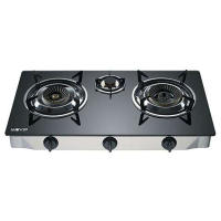 Muvip Cocina de Gas Inox 3 Fuegos - Cristal Templado - Encendido Piezoelectrico - Quemador de Hierro Fundido Desmontable - Hornillo de gas - details 0