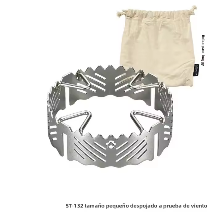 Escudo De Viento Para Estufa De Camping Campingmoon De Acero Inoxidable Portátil Y Ligero Para Exteriores Adecuado Para Senderismo Tamaño Compacto Peso Bajo - 1