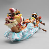 Figura De Anime One Piece Luffy Y Amigos Serie Carrera De Barco Dragón Decoración De Escritorio Regalo Colección De Modelos PVC Para Fans De La Edad De 14 Años O Más - details 1
