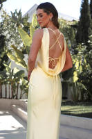 Vestido Largo Elegante Y Delgado De Verano Sin Mangas De Cuello Redondo Retro Para Vacaciones Estilo Casual Y Moda Color Sólido - details 30