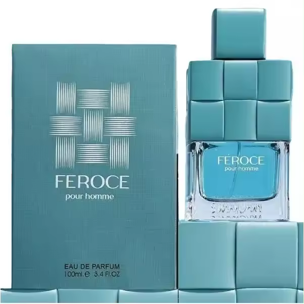 Perfume árabe de hombre Feroce Pour Homme Fragance World 100ml - Fragancia masculina duradera, sensual y oriental - Colonia de hombre NOVEDAD - Marca Fragance World - 1