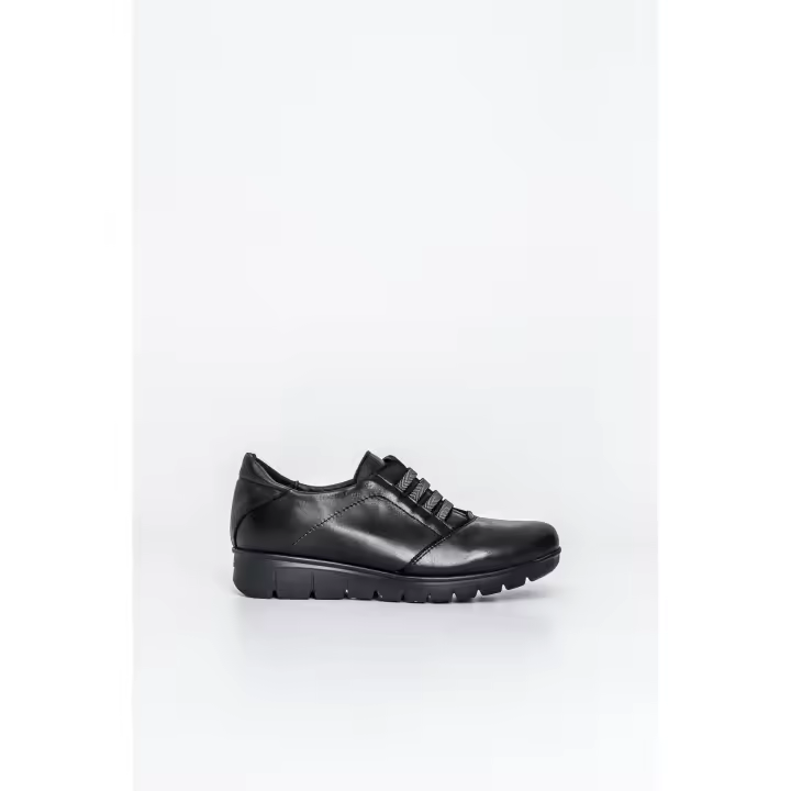 Heymo - Zapato Casual Detalle Elásticos - Piel y Textil - Goma - 1