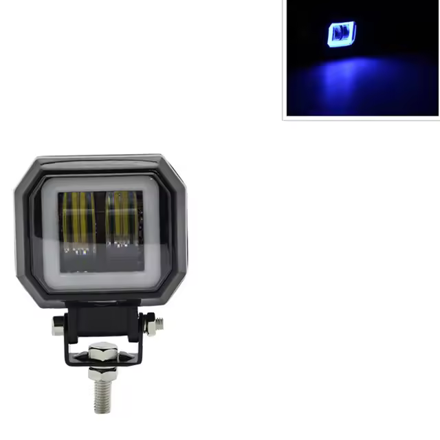 Lente LED 7D De 3 Pulgadas Para Coche Faros Trabajo Cuadrado Halo Para Motocicleta Jeep ATV SUV 12V 24V Luces Angel Eyes Para Conducción - 1
