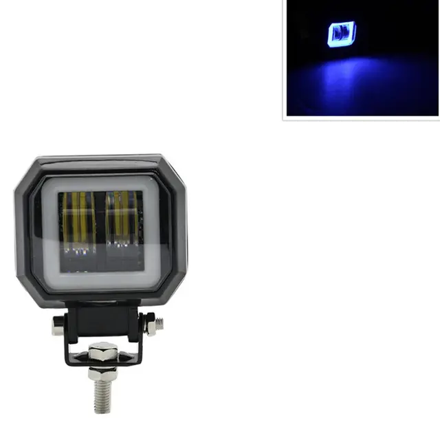 Lente LED 7D De 3 Pulgadas Para Coche Faros Trabajo Cuadrado Halo Para Motocicleta Jeep ATV SUV 12V 24V Luces Angel Eyes Para Conducción - 1