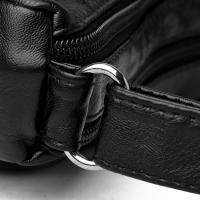Bolso Bandolera Negro Con Correa Ajustable Y Compartimento Con Cierre De Cremallera Para Viajes Bolso De Hombro Para Mujer - details 8