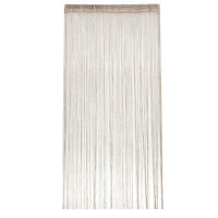 Cortina De Hilo Brillante Para Sala De Estar 100x200CM Con Borlas Y Línea Plateada Divisor De Puerta Y Ventana De Color Sólido Moderno Para El Hogar - details 4
