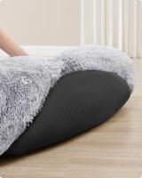 Cama de Perros y Gatos en Felpa Suave, Sofá para Mascotas con Cojín Extraíble y Lavable, Color Gris Ombré - details 11
