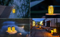 30 LED Solar Mason Jar Lights Luz De Hadas Impermeables Para Jardín Y Boda Con Manijas Sin Jarra Incluida Fuente De Luz Solar Contemporánea - details 2