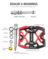 MZYRH Pedales De Bicicleta Ultraligeros De Aluminio Con 3 Rodamientos Antideslizantes Y Impermeables Para BMX MTB Y Carretera Accesorios De Bicicleta - details 5