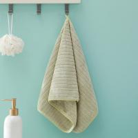 Toalla De Cara De Fleece Coral Absorbente Y Suave Para Adultos Toalla De Mano De 14x29 Pulgadas Estilo Rayado Para Baño Y Ducha - details 5