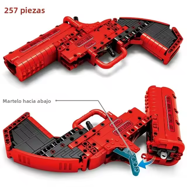 Bloques De Construcción Militar Serie 257pcs Pistola De Señal WW2 Arma DIY Con Disparo De Foco Juguetes Para Niños Bloques De Bricolaje Técnicos Altos - 1