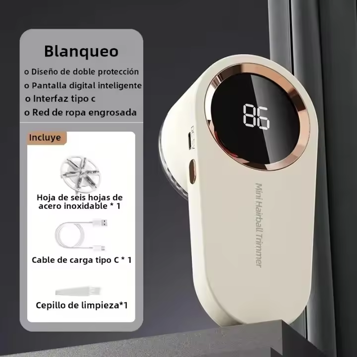 Quita Pelo Eléctrico Portátil Para Ropa Pantalla LED Recargable Pelusas Y Fuzz Remover Para Telas - 1