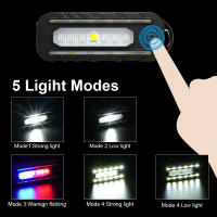 Luz De Emergencia LED Roja Y Azul Con Clip Recargable USB Luz De Seguridad Intermitente Para Hombro Torcha De Aviso Para Bicicleta Luz De Cola De Seguridad - details 5