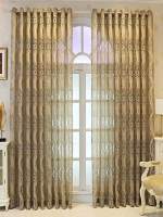 Cortinas Perforadas European Curry Ocho Ondas Para Sala De Estar Y Dormitorio Blackout Decorativas Instalación En Techo - details 2