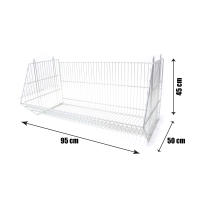 Cestones Alta Calidad Acero Almacenaje Apilables Picking Galvanizado Cestas Gavetas Metálicas 94cm x  45cm x 48cm - details 1