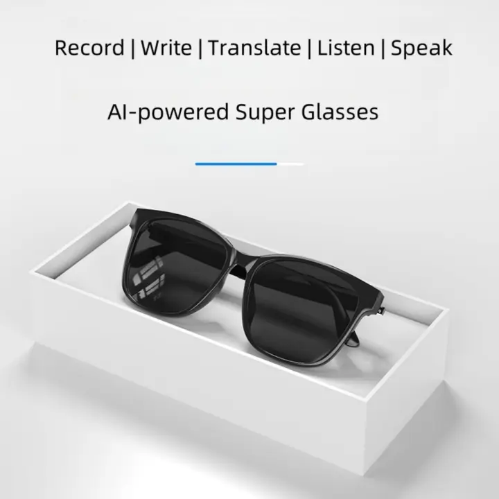 Black Tech Hyundai HY-C8 Auriculares Bluetooth Inalámbricos Traducción en Tiempo Real Subtítulos AI Glasses Traducción Simultánea Multilingüe - 1
