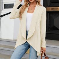 Chaqueta Abierta Delantera Para Mujer Casual De Manga Larga Ligera Tejida Suave Suéter Otoño Invierno Solido Estilo Calle - details 12