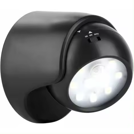 Luz de pared exterior con sensor de movimiento, iluminación LED inalámbrica con rotación de 360 grados - 1