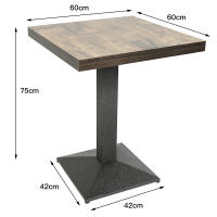 Mesa bistro Mesa de bar Mesa auxiliar Mesa de jardín MDF 60*60*75cm Retro - details 0