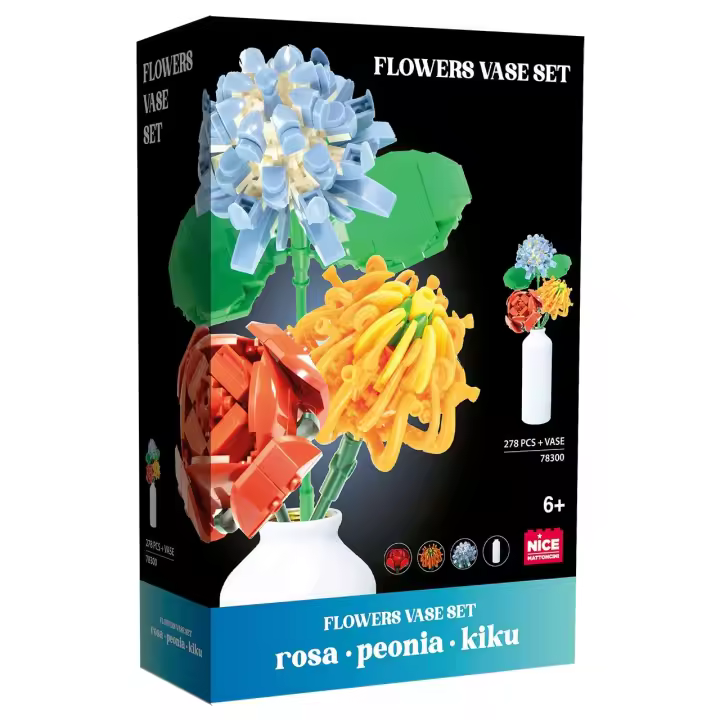 Conjunto de 3 floras en vaso 78080 NICE GROUP - 1