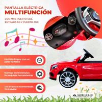 Mobiclinic® Kids Coche eléctrico infantil para niños Mercedes Benz AMG GLA45 12V Turbo Motor 30W MP3+USB+SD+AUX Mando hasta 3 km/h Luz LED Arnés Seguridad Asa y Ruedas para Transporte 3años - details 3